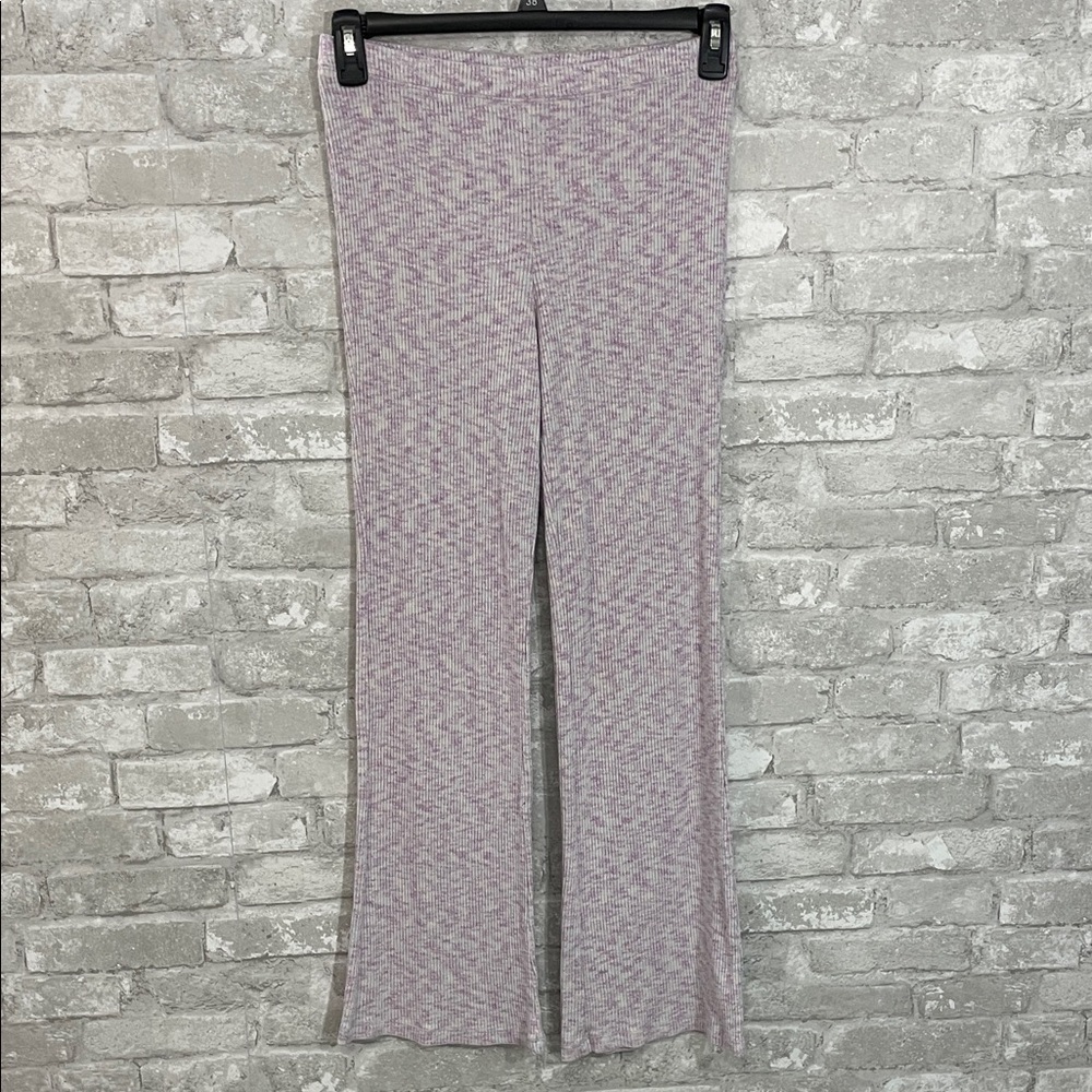 Aerie Lavender Knit Ribbed Flare Pants